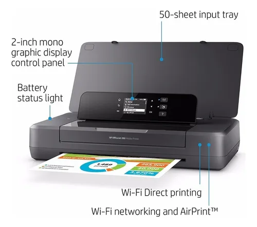 Impresora Portátil Color HP OfficeJet 200 - Imagen 4